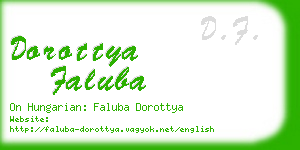 dorottya faluba business card